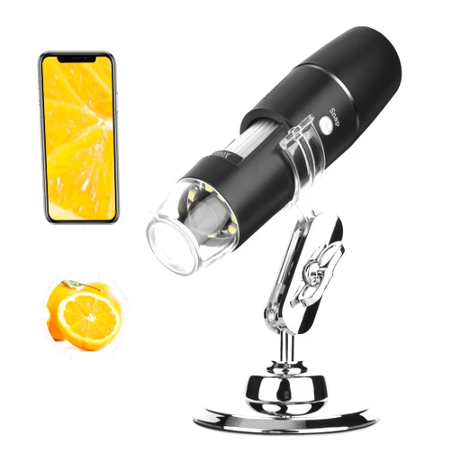 Mafiti Handheld Digital Microscope Wireless Portable for Kids Adults 50x-1000x Magnification with 360 Rotate Stand Compatible with iOS/Android iPhone, iPad