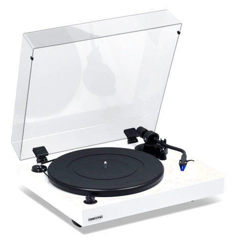 Fluance RT84 Reference High Fidelity Vinyl Turntable Record Player with Ortofon 2M Blue Cartridge, Speed Control Motor, High Mass MDF Wood Plinth, Vibration Isolation Feet - Piano White
