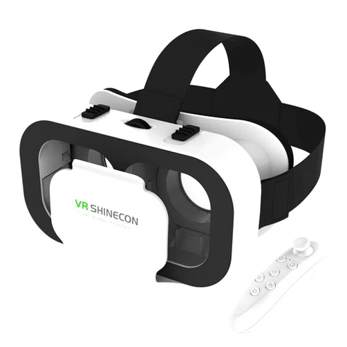 AiMaKE VR Headset for iPhone or Android Compatible 4.7-6.5 inch, Virtual Reality 3D Glasses Headset Helmets with Controller, for Mobile Games & Movies
