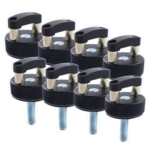 RJSPHH Aluminum Hard Top Quick Removal Fastener Thumb Screw Compatible with 2021 + Ford Bronco 2dr and 4dr Hardware Kit, Integrated D Ring, Black