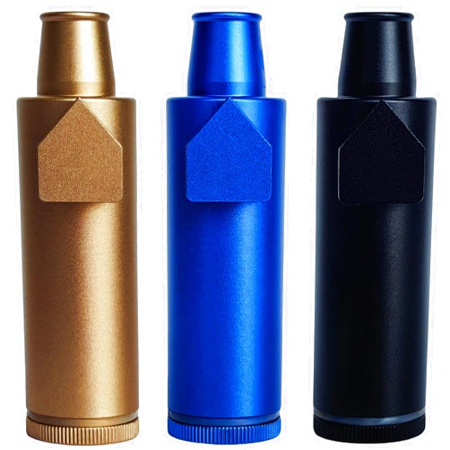 OakMsOik OMO High-capacity Metal Ieak-proof Bottle (3nd Generation Upgrade Version) (Black Blue Gold）Portable Pepper Shaker (3 pack)