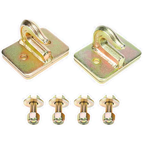 Geeyae 2 Pack Bolt On Grab Hook Mount with Backer Plate and Hardware, Grade 70 Forged Steel Tow Hook Working Load Limit 6600 lbs (3/8inch)