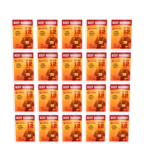 WORLD-BIO Body Warmers for Cold Weather, Heat Warmer Patch Disposable with Adhesive Backing Gives Hours Warm - 10/12/20/32/40 Packs, Hand Warmers Long Lasting Safe Natural Odorless