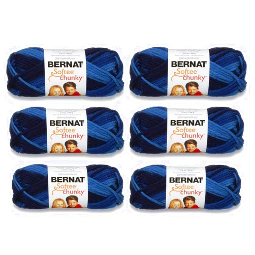Bernat 161129-29119 Softee Chunky Ombre Yarn - Denim