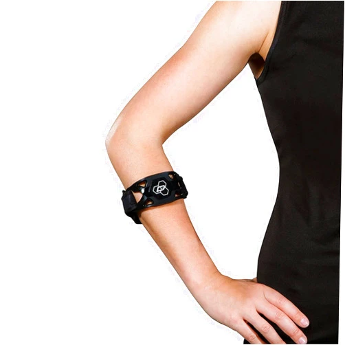 DonJoy Performance WEBTECH Tennis Elbow Strap, Tennis Elbow and Golfer's Elbow, Tendonitis Pain Relief Compression Support Brace - Large/X-Large - Black