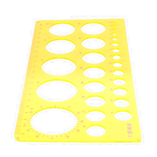 Utoolmart Circle Template, Plexiglass Circle and Oval Templates, Measuring Templates Rulers, Digital Drawing for Office and School Building Formwork Drawings Templates (Clear Green）