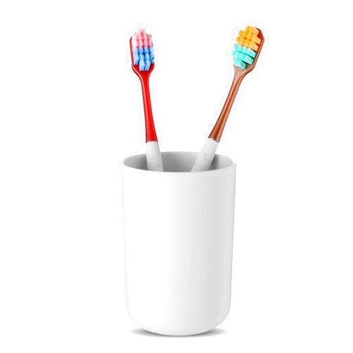 Dimeho Bathroom Toothbrush Holder Cup 300ml Plastic Tooth Brushing Tumbler Unbreakable Mouthwash Cup for Toothpaste Travel Rinsing Drinking Vanity Countertop Washing Wash Up