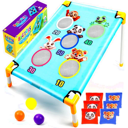 TOY Life Bean Bag Toss Game, Outside Toys for Kids Ages 4-8, Kids Outside Toys, Outdoor Games for Kids 3-6, Kids Birthday Party Games, Kids Cornhole Game Set, Lawn Games for Kids, Easter Party Game