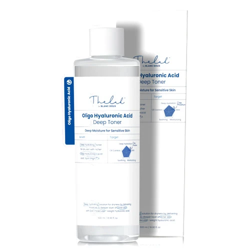 THE LAB BY BLANC DOUX Oligo Ultra-Low Molecular Hyaluronic Acid Deep Moisture Essence Toner Vegan for Sensitive Dry Combination Skin - Hypoallergenic Intense Hydrating Face Moisturizer 17 Fl Oz