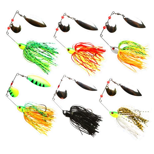 LINOCA Spinnerbait Bass Fishing Lures Kit Spinner Baits Bass Fishing Lure Hard Metal Lure Topwater Buzzbait Swimbait for Pike Bass Trout Salmon Freshwater Saltwater Fishing