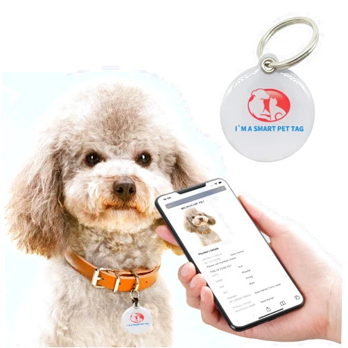 RexID Dog Tag Round QR Code Pet ID Tags with Pet Online Profile and Owner Contact,Smart Permanent ID Tag for Connecting Pet Owner Immediately by Anybody Anywhere with Mobile Phone (3, Round)