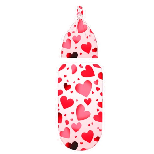 CSIVKEJ 3D Heart Swaddle Blanket and Hat Set for Newborns Cozy Wrap for Infants Toddler Comfort