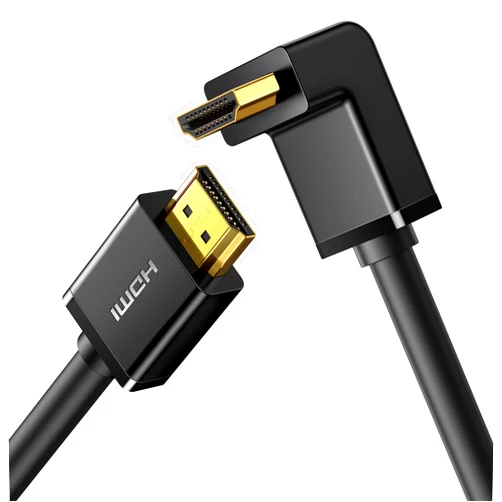 UGREEN HDMI Cable Right Angle 4K 90 Degree HDMI Cord High Speed Down Angle HDMI 2.0 Cable, 4K@60Hz HD 3D 1080P ARC Compatible for Laptop Monitor Nintendo Switch Xbox PS5 PC TV 3.3FT