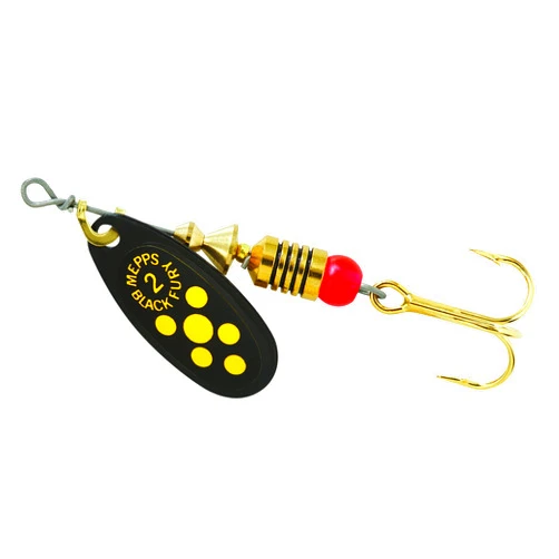 Mepp's Sheldons Inc Black Fury - Plain trbl, Yellow dot, Multicolor, 2 (BF2 Y)