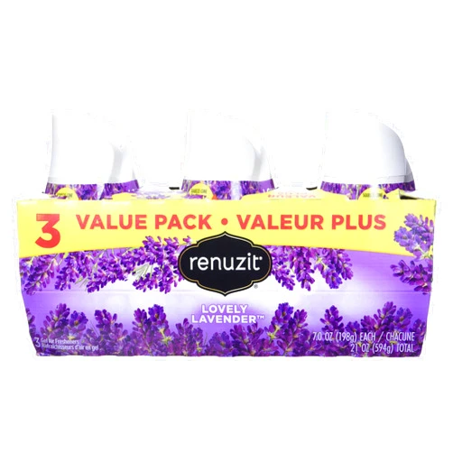 Renuzit Lavender Gel Air Freshener - 7oz/3ct