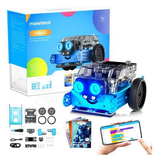 Makeblock mBot2 Coding Robot for Kids, AI Learning Robot Support Scratch & Python Programming, Robotics Kit for Kids Ages 8-12 and up, Building STEM Robot Toys Gifts for Boys Girls