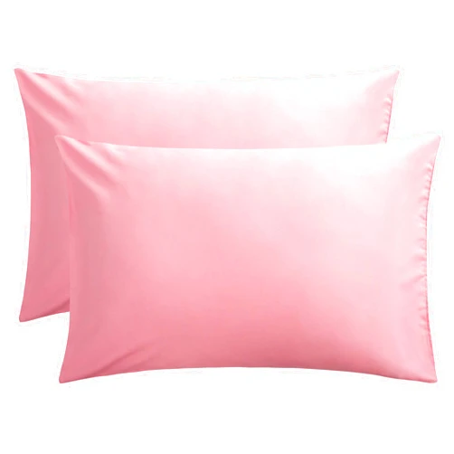 FLXXIE Microfiber Pillow Cases Queen Size Set of 2, Soft Pillowcases with Envelope Closure, Wrinkle Resistant Pillow Covers, 20x30, Pink