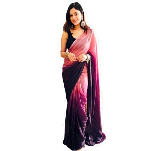 BE4ME.COM Ready to wear saree one min ready saree Pre draped pre-stitched saree with Unstitched Blouse