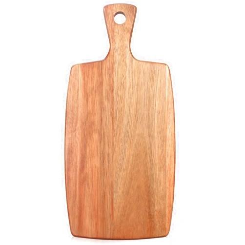 Ayiaren Acacia Wood Cutting Board with Handle Wooden Chopping Boards Small Charcuterie Board Butcher Chopping Block Meat Cutting Boards for Kitchen Bread Cheese Serving Board Paddle Carving Cutting Board