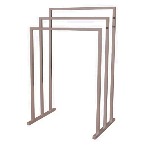 Kingston Brass SCC8288 Pedestal 3-Tier Steel Construction Towel-Rack, Brushed Nickel