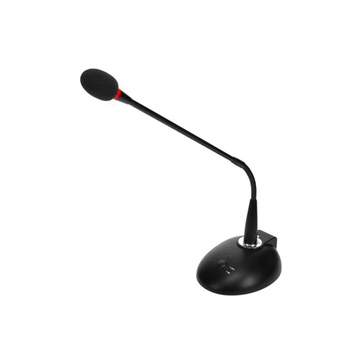 Monoprice Commercial Audio Desktop Paging Microphone with On/Off Button (No Logo),Black