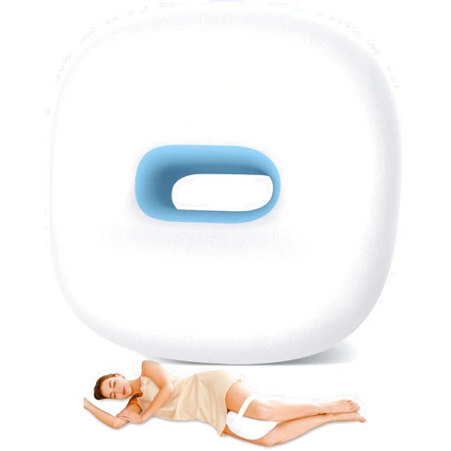 Beslovo Knee Pillow for Side Sleepers, Memory Foam Leg Pillow for Side Sleeping, Between Legs Pillow for Back Hip Pain, Spine Aligning, Sciatica, Pregnancy-Under Knee Pillow with Ice Silk Cover and Strap