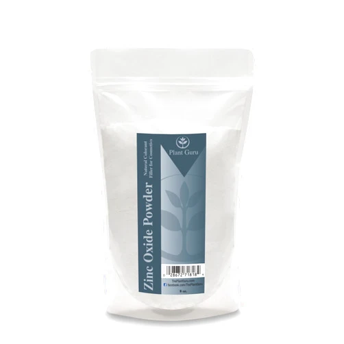 Plant Guru Zinc Oxide Powder 8 oz. Non-Nano, Uncoated, 100% Pure USP Pharmaceutical Grade. Great for DYI Soap Making, Sunscreen, Sunblock, Deodorant, Baby Diaper Rash Ointment and Acne Cream.