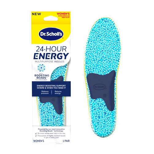 Dr. Scholl's® 24-Hour Energy Multipurpose Insoles, Returns Energy with Every Step, Relieves Foot Pressure & Tired Achy Feet, Memory Foam & Gel Insert, Women's Shoe Size 6-10, 1 Pair