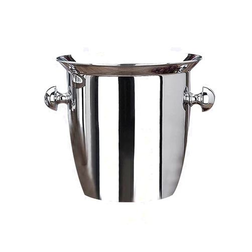 NBAAYIK Ice Bucket Stainless Steel Ice Bucket Cooler Household 304 Stainless Steel Ice Bucket Bar KTV Large Champagne Ice Bucket 2L 5L Silver Ice Buckets for Cocktail Bar (Gold)