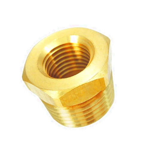 Nigo Valve Nigo Industrial Co. Brass Pipe Fitting, Hex Bushing Reducer, Nominal Pipe Size: 1/2