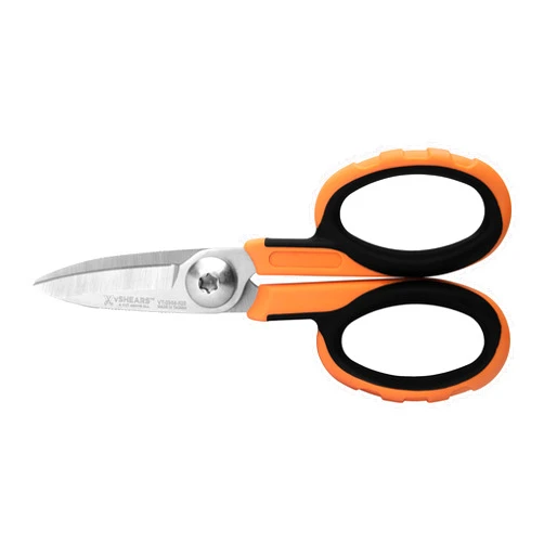 VAMPLIERS 5.5-Inch Fiber Optic Kevlar Cutter, Electrician Scissors, Carbon Steel Serrated Shears - For cutting Kevlar, Carbon Fiber, Fiberglass, Aramid Composite, Various Materials