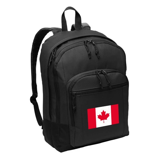 Broad Bay Canada Flag Backpack CLASSIC Style Canada Backpack Laptop Sleeve