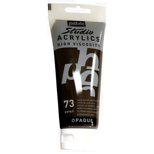 Pebeo Studio Acrylic 3.4 fl oz (100 ml) 73 Ivory Black Hue