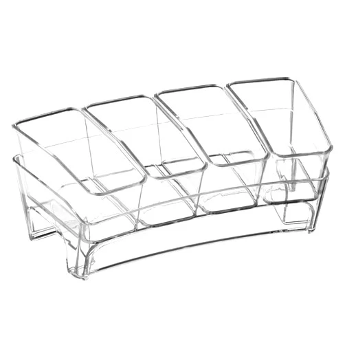 Prodyne Acrylic SB-6 Condiment Bar On Ice, Clear