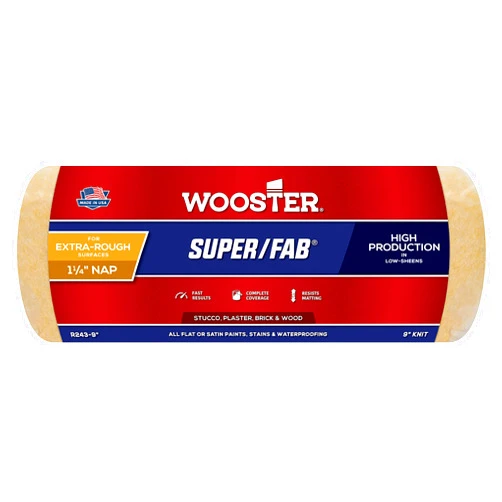 Wooster Brush R243-9 Super/Fab Roller Cover, 1-1/4-Inch Nap, 9-Inch