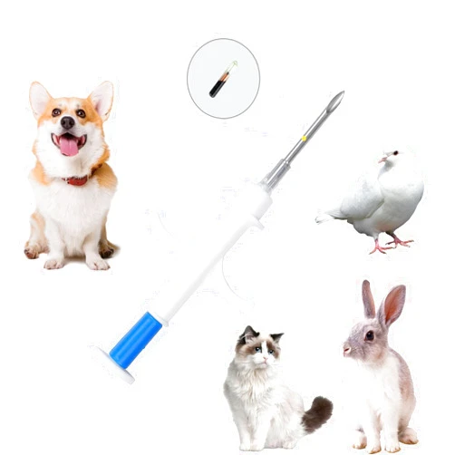 JINSHIGAO Animal Microchip Pet EM4305 Microchip 134.2KHz FDX-B 20 Pack Animal ID Chip Syringe International Standard (1.4x8mm 20 Pack)