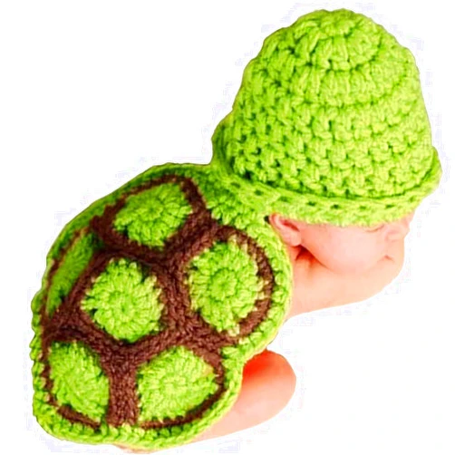 BLUETOP Newborn Costume Baby Photo Prop Newborn Outfit Clothes Handmade Knitted Baby Outfits Newborn Outfits for Boys Photography Infant Cute Toad Costume Baby Turtle Costume Hat Cap Baby Costumes 0-6 Months