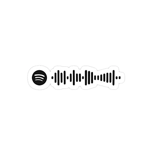 Decals Simple Black FDT Spotify Code - Sticker Graphic - Auto, Wall, Laptop, Cell, Truck Sticker for Windows, Cars, Trucks