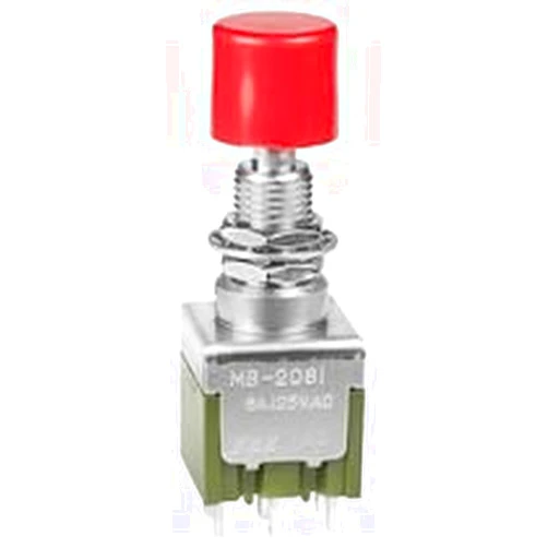 NKK Switches Switch, Pushbutton, Non-Illuminated, Dpdt, 6A, 125V - MB2061SS1W01-CC