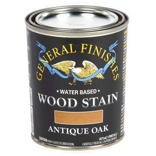 General Finishes Water Based Wood Stain, 1 Pint, Antique Oak