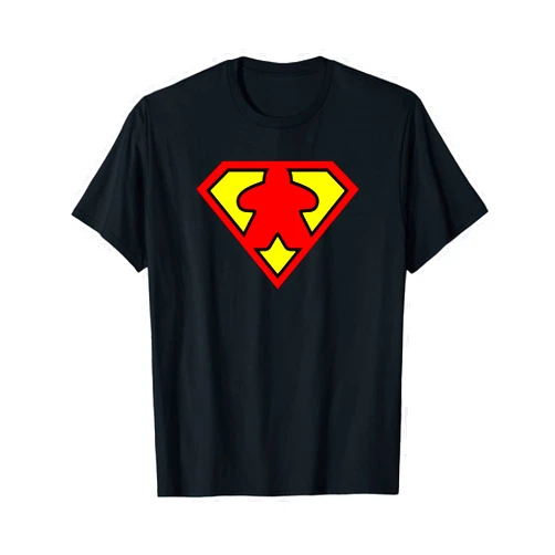 Board Game Lovers & Tabletop Gamers Super Meeple | Funny Board Game Lovers & Tabletop Game Geeks T-Shirt