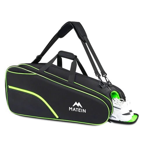 MATEIN Tennis Bag 6 Rackets, Large Protective Convertible Racquet Backpack with Shoes Compartment for Men Women, Sturdy Racket Bag with Cooler Pocket & Removeable Shoulder Strap for Sport Equipment