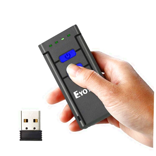 Eyoyo Mini 1D Wireless Barcode Scanner Bluetooth,3-in-1 Bluetooth&2.4G Wireless&Wired Connection, Portable Inventory Bar Code Reader Compatible with iPhone, Android, Windows, Mac Tablets or Computers