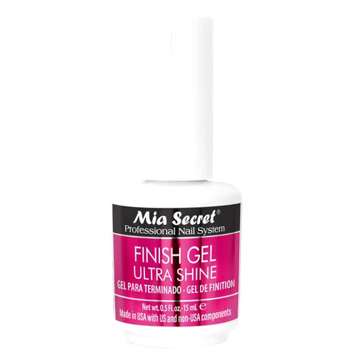 Mia Secret UV Finish Gel 15 ml - Professional High Gloss Gel Top Coat for Enhanced Acrylic Nails Finish