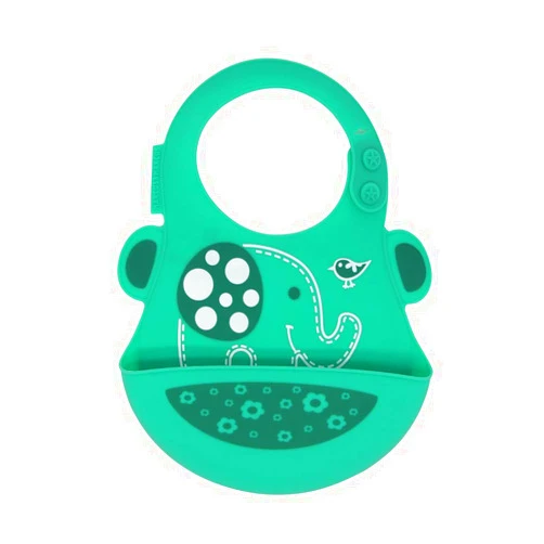MARCUS&MARCUS Silicone Baby Bibs for Infant & Toddler, Adjustable Size, Waterproof Bib, BPA & Phthalate Free, 6 Month+ Ollie