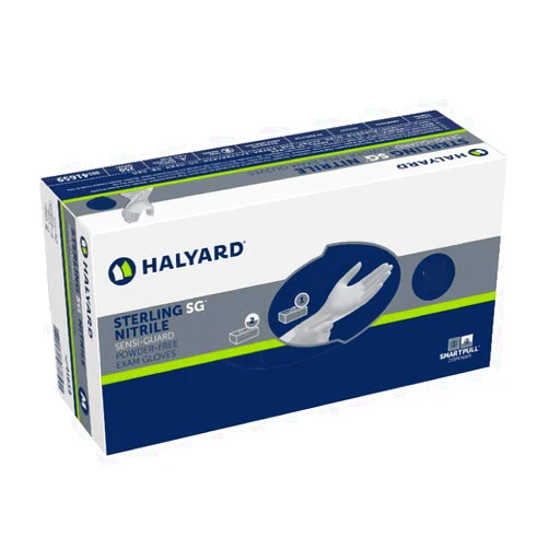 HALYARD Sterling SG Nitrile Powder-Free Exam Gloves, 3.7 mil, 9.5