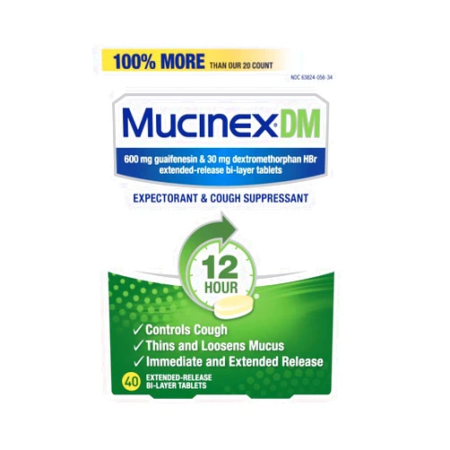 Mucinex DM 12 Hr Expectorant & Cough Suppressant Tablets 40ct.