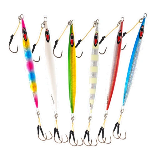 Calissa Offshore Tackle CalissaOffshore® Speed Jig 80g - 550g Tuna Rigged 3/0 + 7/0 Assist Hooks Butterfly - Vertical Speed Lure Slow Pitch Flat 150g 250g 400g
