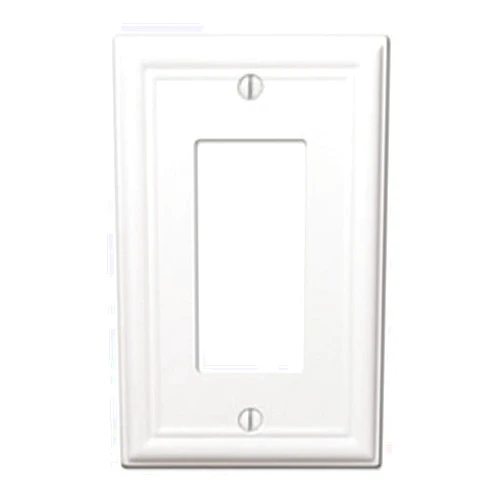 Amerelle 149RW Chelsea Wallplate, 1 Rocker, Steel, White, 1-Pack