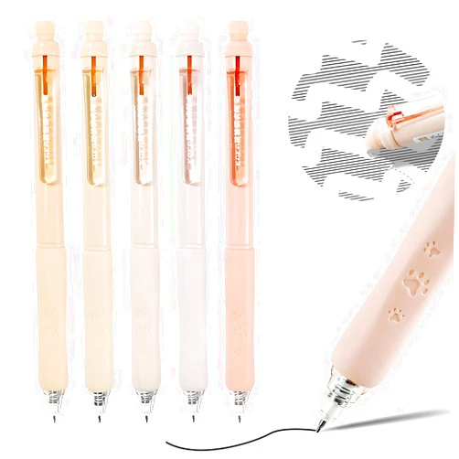 DRMAVI Pastel Erasable Pens Blue Ink Gel Pen with Eraser Clear, Cute Pen for Girls and Boys,0.5mm Fine Point, Smooth Writing for Note Taking Marking Planner Crossword Puzzles (Black ink)